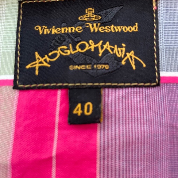 Vivienne Westwood Pink Plaid Corset Style Asymmetric Dress Size IT40, UK8 RARE - Picture 7 of 16